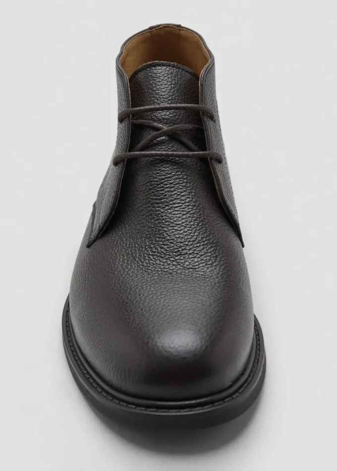 Bottines en cuir à lacets