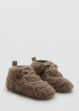 Bottines en cuir shearling