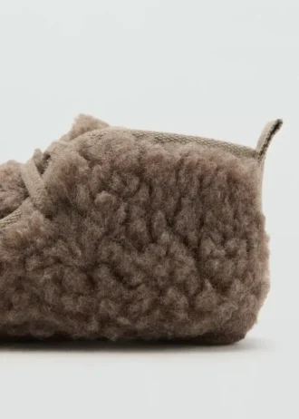 Bottines en cuir shearling
