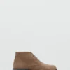 Bottines en cuir suédé