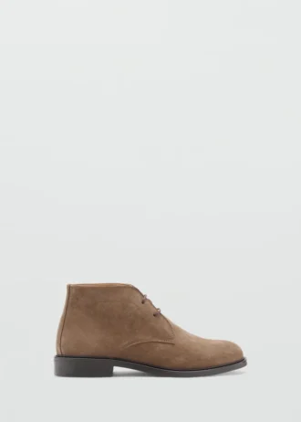 Bottines en cuir suédé