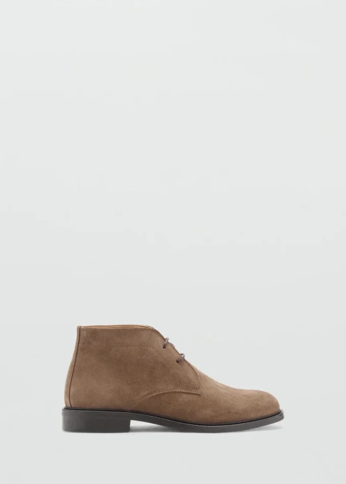 Bottines en cuir suédé