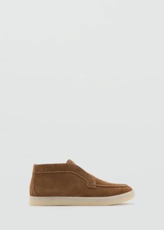 Bottines en cuir suédé