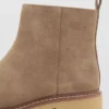 Bottines en cuir suédé