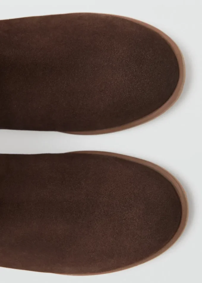 Bottines en cuir suédé