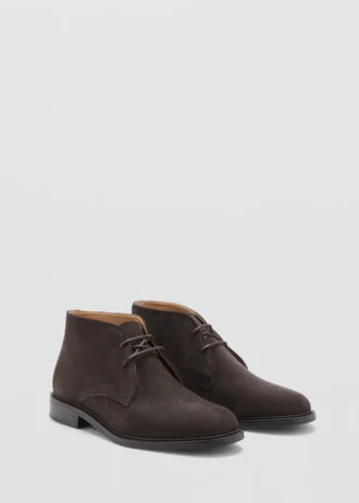Bottines en cuir suédé