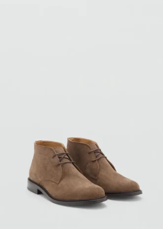 Bottines en cuir suédé