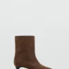 Bottines en cuir suédé