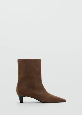 Bottines en cuir suédé