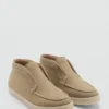 Bottines en cuir suédé