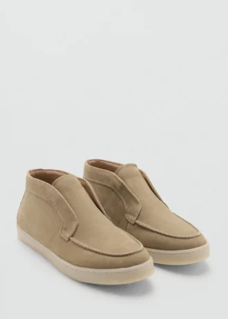 Bottines en cuir suédé