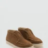 Bottines en cuir suédé