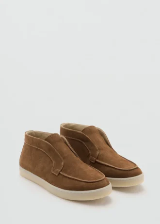 Bottines en cuir suédé