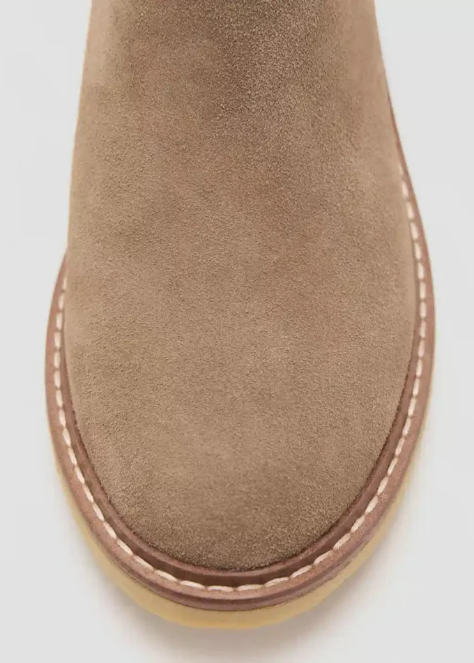 Bottines en cuir suédé