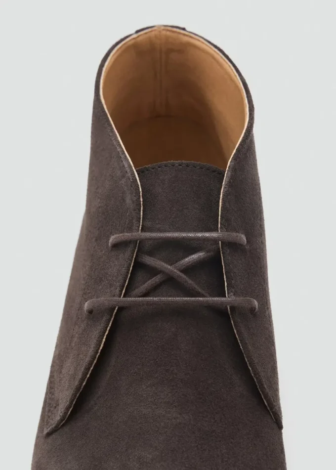 Bottines en cuir suédé