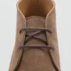 Bottines en cuir suédé