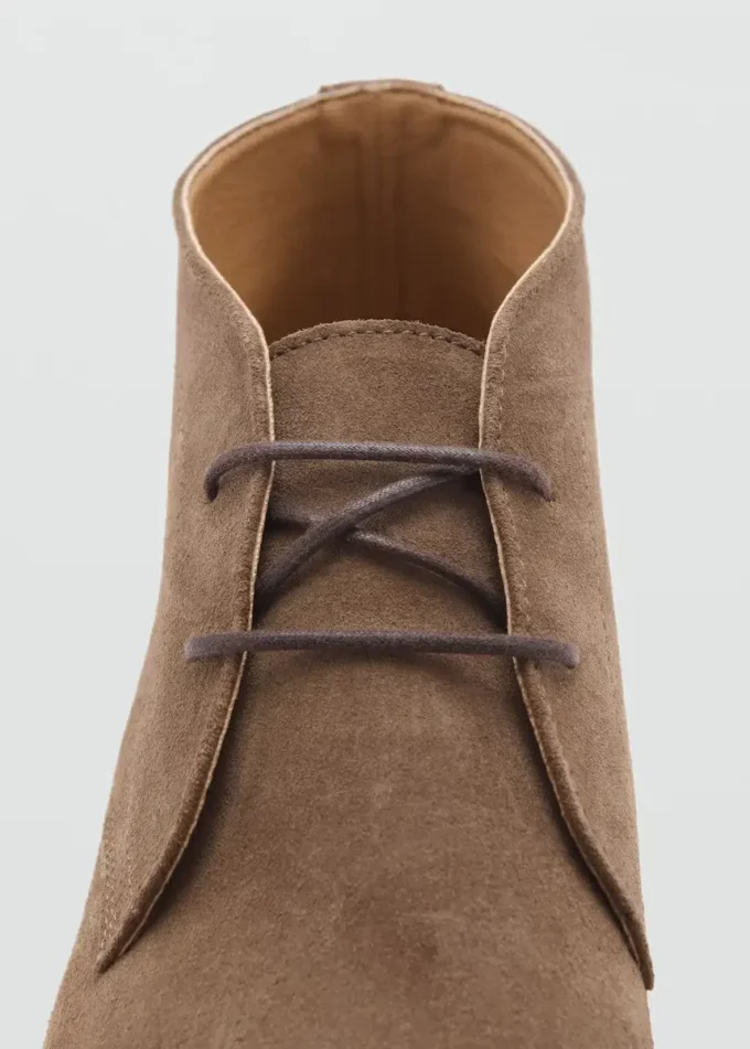 Bottines en cuir suédé