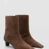 Bottines en cuir suédé