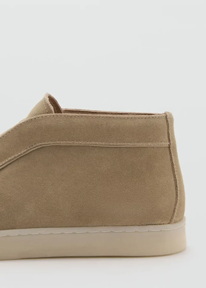 Bottines en cuir suédé
