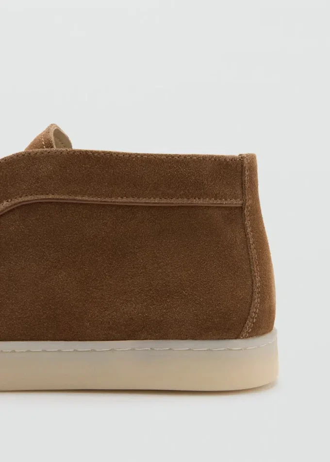 Bottines en cuir suédé