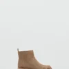 Bottines en cuir suédé