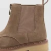 Bottines en cuir suédé