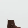 Bottines en cuir suédé