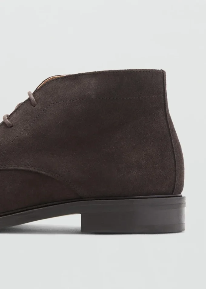 Bottines en cuir suédé