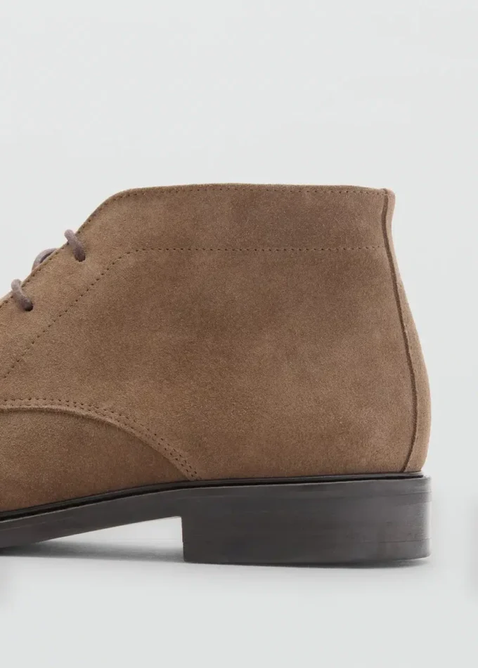 Bottines en cuir suédé