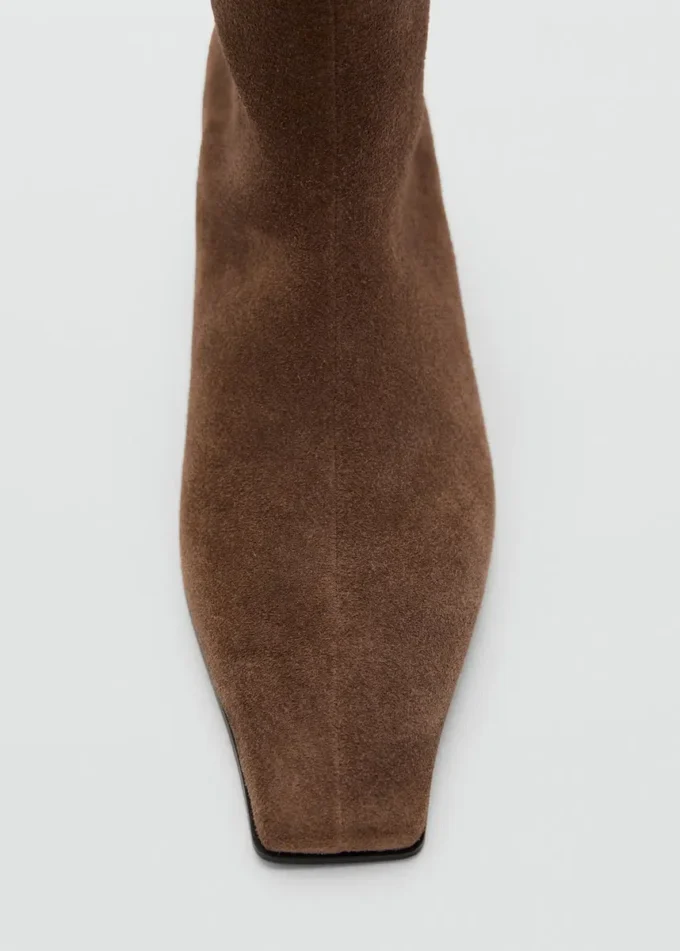 Bottines en cuir suédé