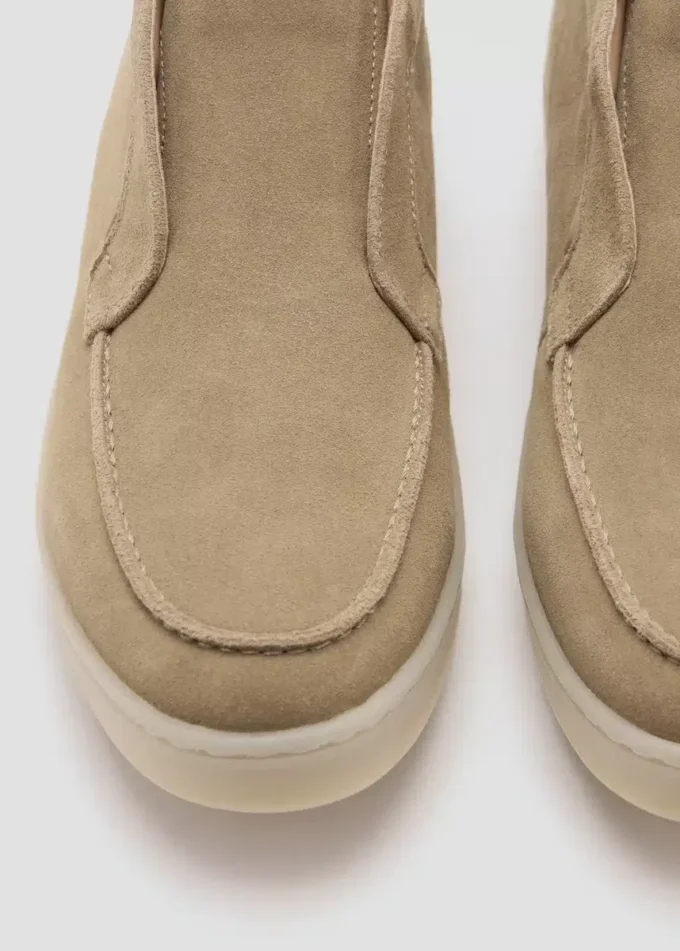 Bottines en cuir suédé