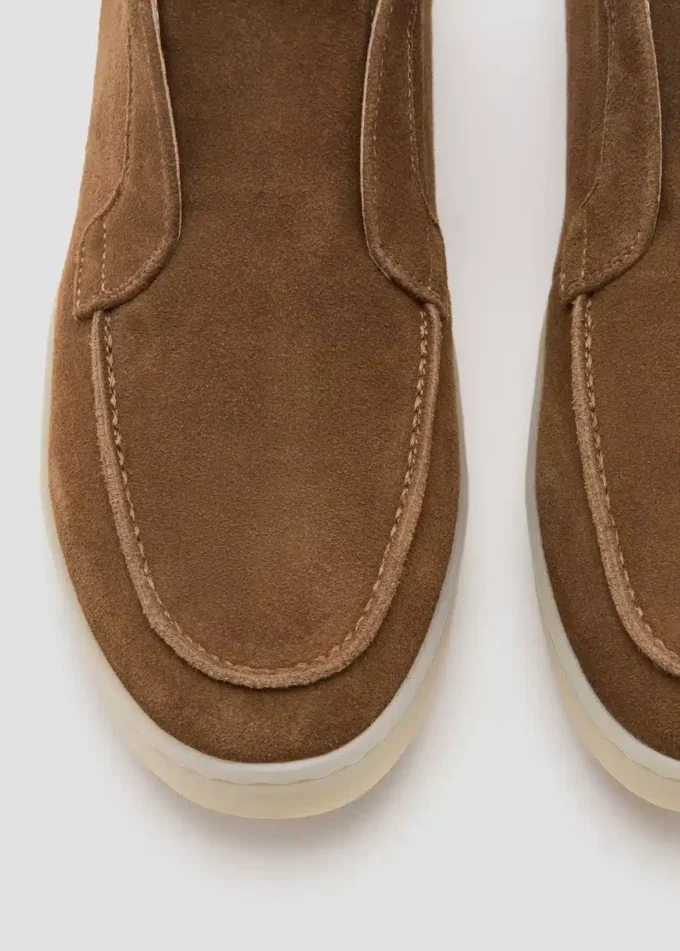 Bottines en cuir suédé