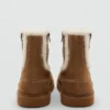 Bottines en daim effet fourrure