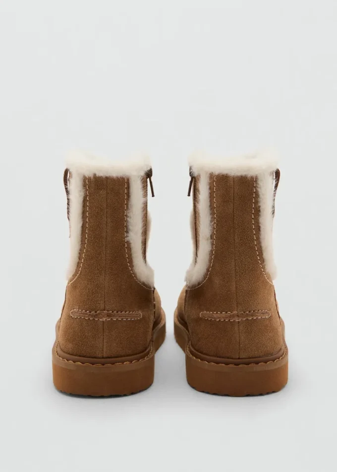 Bottines en daim effet fourrure
