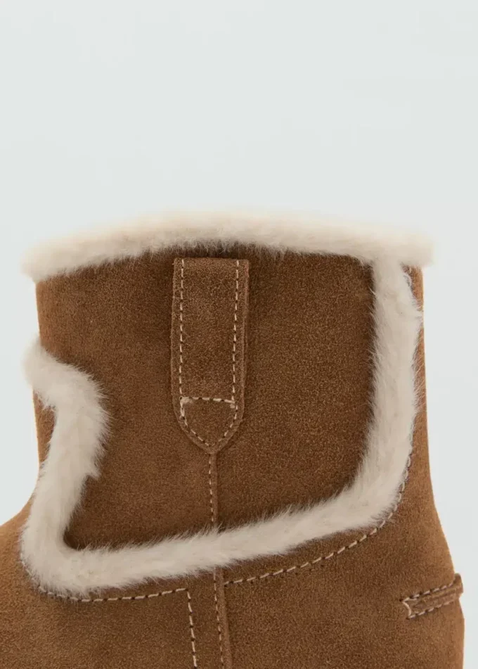 Bottines en daim effet fourrure