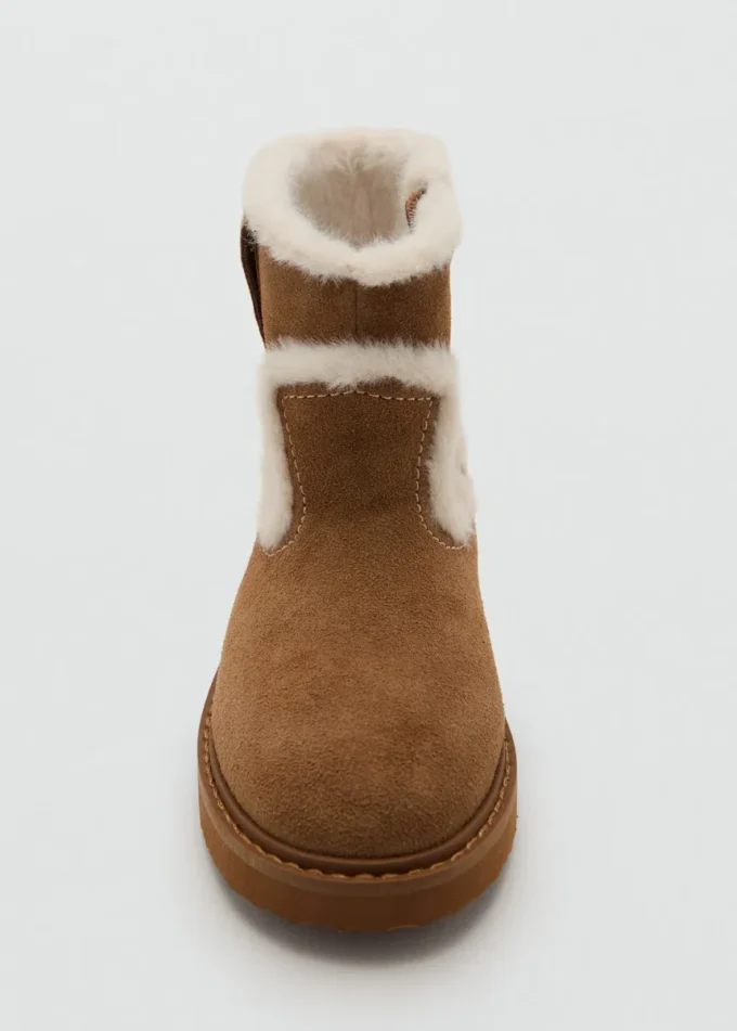 Bottines en daim effet fourrure