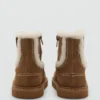 Bottines en daim effet fourrure