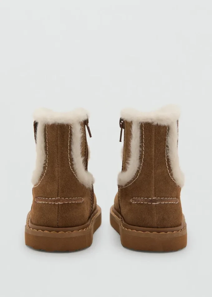 Bottines en daim effet fourrure
