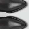Bottines pointues en cuir
