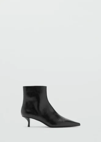 Bottines à talons bobines et bout pointu