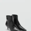 Bottines à talons bobines et bout pointu
