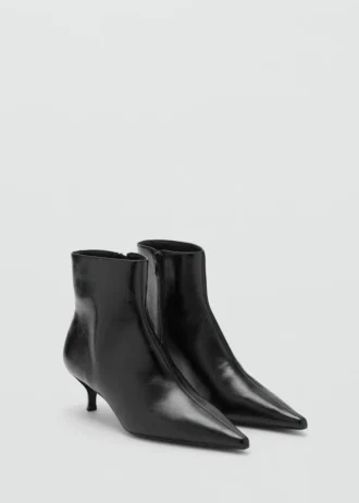 Bottines à talons bobines et bout pointu