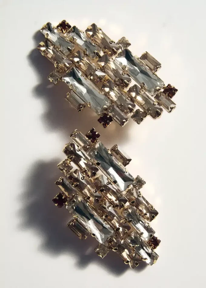 Boucles d&rsquo;oreilles combinées en cristal