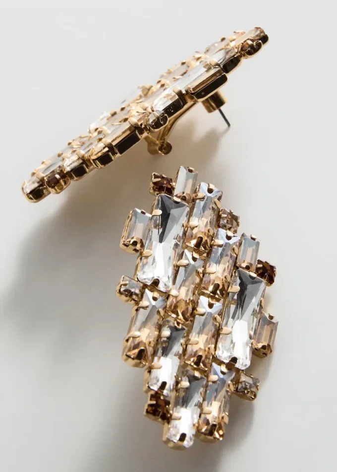 Boucles d&rsquo;oreilles combinées en cristal