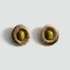 Boucles d&rsquo;oreilles combinées en résine texturée