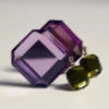 Boucles d&rsquo;oreilles pendantes bicolores
