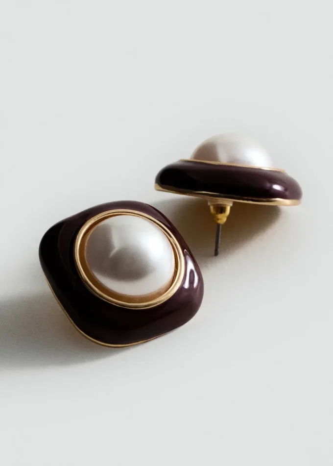 Boucles d&rsquo;oreilles perles combinées