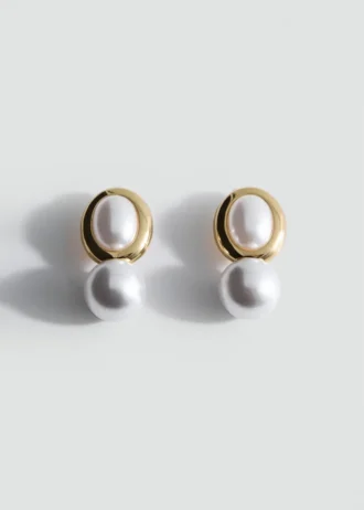 Boucles d&rsquo;oreilles perles combinées