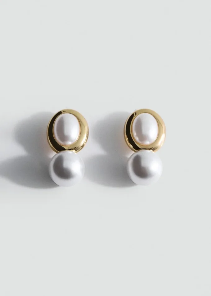 Boucles d&rsquo;oreilles perles combinées