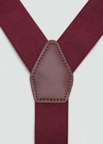 Bretelles élastiques réglables avec détails en cuir